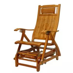 대나무 접이식 리클라이너 발받침 안락의자 원목