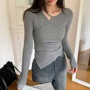 [MADE] 누비에 언발 트임 랩 티셔츠 [tnt0571]