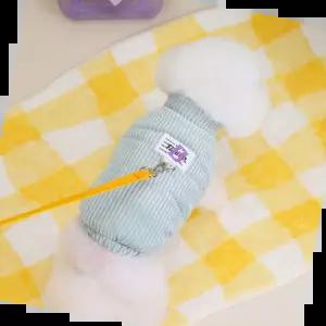 강아지겨울옷 코듀로이 하네스 패딩자켓 강아지옷 (BND-W61)