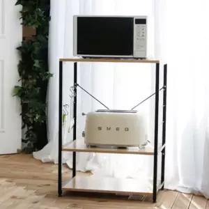 방수테이블대 일반 3단 검정 선물용 부엌선반 밥솥다이 밥솥수납장 밥통수납 전기밥솥장