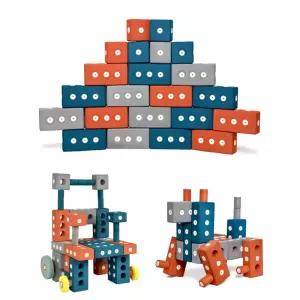 입체교구 조형학습 슈퍼핀 회전자석벽돌 세트(112p+car2p) 놀이