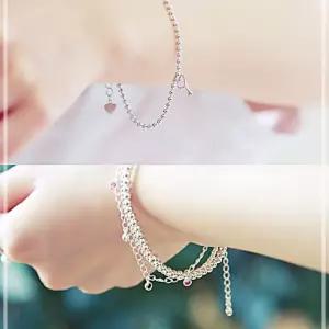 베이직팔찌 볼팔찌 팔찌선물 기본팔찌 큐빅 체인 은팔찌 열쇠 28SW02E954