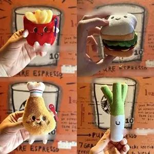 푸드냠냠키링 패스트푸드인형 열쇠고리 가방장식 홀더 (KYR-WD42238)