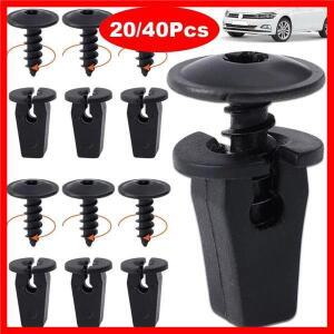 20/40pcs 폭스 바겐 아우디 엔진 커버 언더 트레이 스플래시 가드 휠 패스너 클립 볼트 용 자동 머드 가드