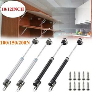 1012 인치 압력 100-200N 주방 유압 경첩 캐비닛 도어 리프트 공압 지원 하드웨어 가스 스프링 스테이 가구