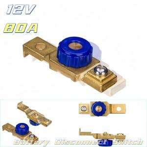 12V 80A 배터리 차단 스위치 회전식 단자 절연기 사이드 포스트 자동차 오토바이 해양용 누수 방지 안전