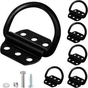 제미가드 6Pcs 헤비 듀티 트레일러 타이다운 앵커 D 링 플랫베드 및 트럭 1/4인치