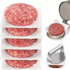 BYKIEN 양피지 사각형 300개 세트 6 x 인치 햄버거 패티 종이 스매시 버거 프레스용 논스틱 메이커 분리