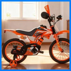 어린이용 오프로드 오토바이 자전거 12/16인치 크로스보더 바이크 남녀 공용 - 내구성 있는 어린이용 자전