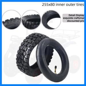 255X80 오프로드 공기압 타이어는 내부 및 외부 타이어 액세서리가 있는 전기 스쿠터에 적합합니다.