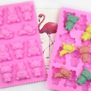 Rilakkuma 금형 실리콘 새로운 애니메이션 릴렉스 베어 수지 DIY 캔디 아이스 쿠키 케이크 장식 도구 귀여