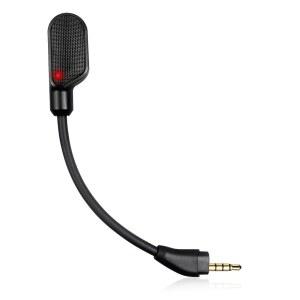 HyperX Cloud III /Cloud 3 게임 헤드셋과 호환되는 웨이샨 마이크, PC, Xbox One, PS4, PS5용 음소거 LED 표시등이 있는 3.5mm 분리형 노이즈 캔슬링 마이크