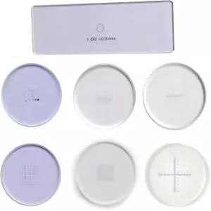 현미경 접안렌즈 마이크로미터 격자 측정 유리 안구 레티클 보정 눈금 슬라이드에는 1단 마이크로미터와