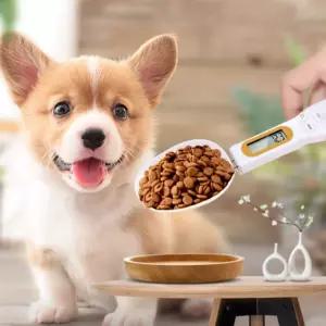 반려동물 계량저울 사료스쿱(화이트)애완스푼 숟가락 뜨개