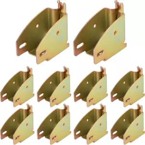 AMGSH 10팩 E-트랙 우드 빔 엔드 소켓 브래킷 액세서리 2x4 및 2x6 목재 장착 고강도 아연 코팅 강철 밀폐