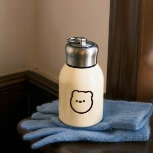 휴대용 미니 소형 스테인리스 스틸 보온병 귀여운 학생용 이동 중 사용 가능 냉각 컵  미적 가치 신모델 소