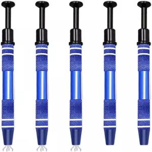 V TELESKY 5PCS 픽업 피어싱 볼 그래버 도구 다이아몬드 집게 핀셋 펄 표준 비드 캐처 IC 칩 피커