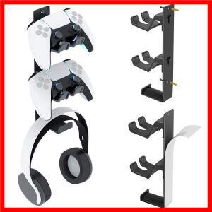 PS5/PS4/XBOX 컨트롤러 및 헤드셋용 게임패드 컨트롤러 및 헤드폰 걸이 홀더 벽걸이