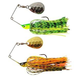 베이스 낚시 멀티 컬러 키트용 유풍 스피너 미끼, 실리콘 허브 스커트 미끼가 포함된 더블 윌로우 & 콜로라