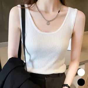 여자 기본 골지 민소매 나시 URK-456