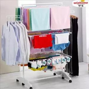 [오너클랜]공간활용 빨래 건조대 이동식 이불 건조대 6단 대형 접이식 베란다