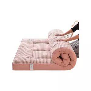 킹사이즈토퍼 손님용 매트리스 기숙사 침대 침대패드 푹신매트 퀸 라지 핑크 원룸 접이식