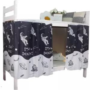 기숙사 바닥 침대 커튼 프라이버시 350g 방진 통기성 싱글 암막 패널 언더베드 로프트 캐노피 텐트 쉐이딩