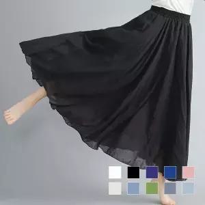 [하프클럽/]연비 아사면 A라인 롱치마 OD-230325