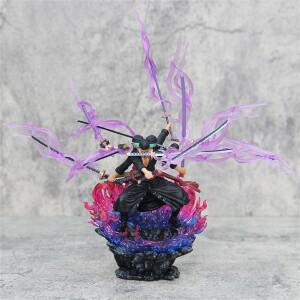 원피스 14cm 조로 액션 피규어 애니메이션 아수라 로로노아 스태츄 컬렉션 모델 키즈 장난감 크리스마스 선