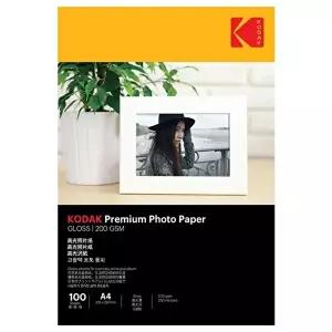 고품질 코닥 포토용지 고광택 사진용지 A4 200g (100매) (9891 119) 잉크젯 프린터 전용 WFIYSCZ