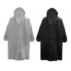 굿이스 다회용 우비 1p 그레이 블랙 공용 두꺼운 EVA