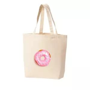 에코백 토트백 분홍크림도너츠 디저트 커피 그림 다양한 사이즈 pbT3+3LPK