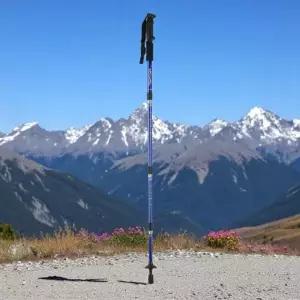 원마운트 4단 길이조절 등산스틱 110cm 블루 트레킹폴