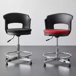 등받이 회전 의자 튼튼한 발 받침 병원 진료실 작업용