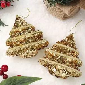 골드 크리스마스 트리 장식 오너먼트 트리 반짝이 장식 데코 소품 골드