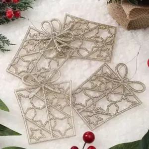 홀리데이 크리스마스 오너먼트 반짝이 크리스마스 트리 장식 데코 금색