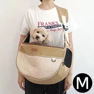 고품질 패리스독 올뉴 스트라이프 슬링백 (베이지) (M) 강아지이동...
