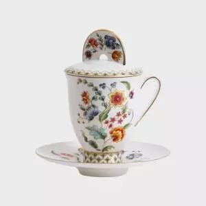 한국도자기 신혼부부 뚜껑 머그잔 세트 프라우나 지오네 찻잔 선물