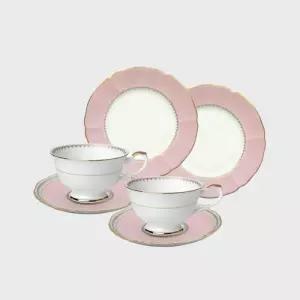 한국도자기 고급 찻잔 6p 파스텔핑크 티 세트 집들이 선물