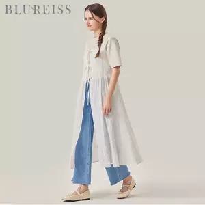 [블루레이스] 리본 여밈 뷔스티에 레이어 원피스_B6S1OP3031