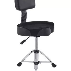 뮤지션 유압식 드럼의자 리프트 높이조절 등받이 스툴 블랙 악기용 드럼