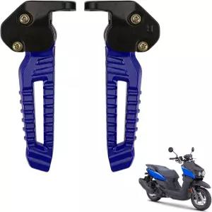 오토바이 풋 페그 - 125cc/150cc/200cc 스쿠터 및 오토바이용 범용 알루미늄 풋레스트 페달 블루 승객 부품