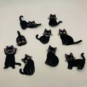 자수 고양이패치 열접착 고양이와펜 열접착와펜 패치와펜 자수와펜 고양이와펜