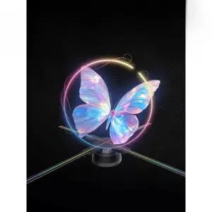 3D 홀로그램 팬 로고 라이트 LED 디스플레이 투명