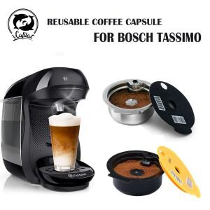 ICas  타시모용 스테인레스 스틸 플라스틱 커피 캡슐 리필 필터 실리콘 커버