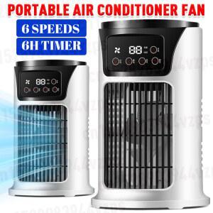 휴대용 에어컨 선풍기 가정용 USB 에어 쿨러 6H 타이머 에어 쿨러 탁상용 선풍기 6 단 속도 300ml 물 탱크 에어컨
