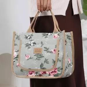 런치백 가방 로즈토트백 미니 손가방 점심 도시락가방 손목 지퍼 스퀘어 직장인 보조