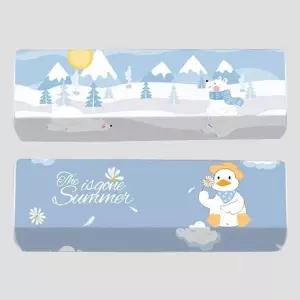 귀여운 벽걸이 에어컨 커버 차양 덮개 무풍 보관