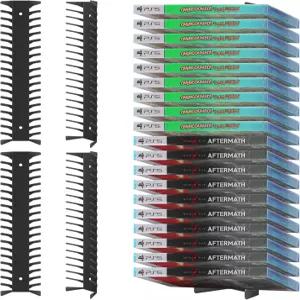 탈라다드 4팩 월 마운트 게임 홀더 헤비 듀티 메탈 비디오 저장 랙 PS5 PS4 Xbox 스위치 케이스 DVD용