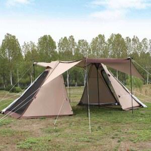 5인용텐트 아웃도어 장박 2룸텐트 인용텐트 리빙쉘 에어텐트 대형 화이트 겨울용